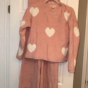 Cozy Pink Heart Pajamas